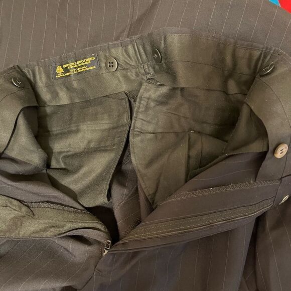 Brooks Brothers Wool Black Pinstripe 2 Button Sport Coat Blazer - Picture 16 of 16